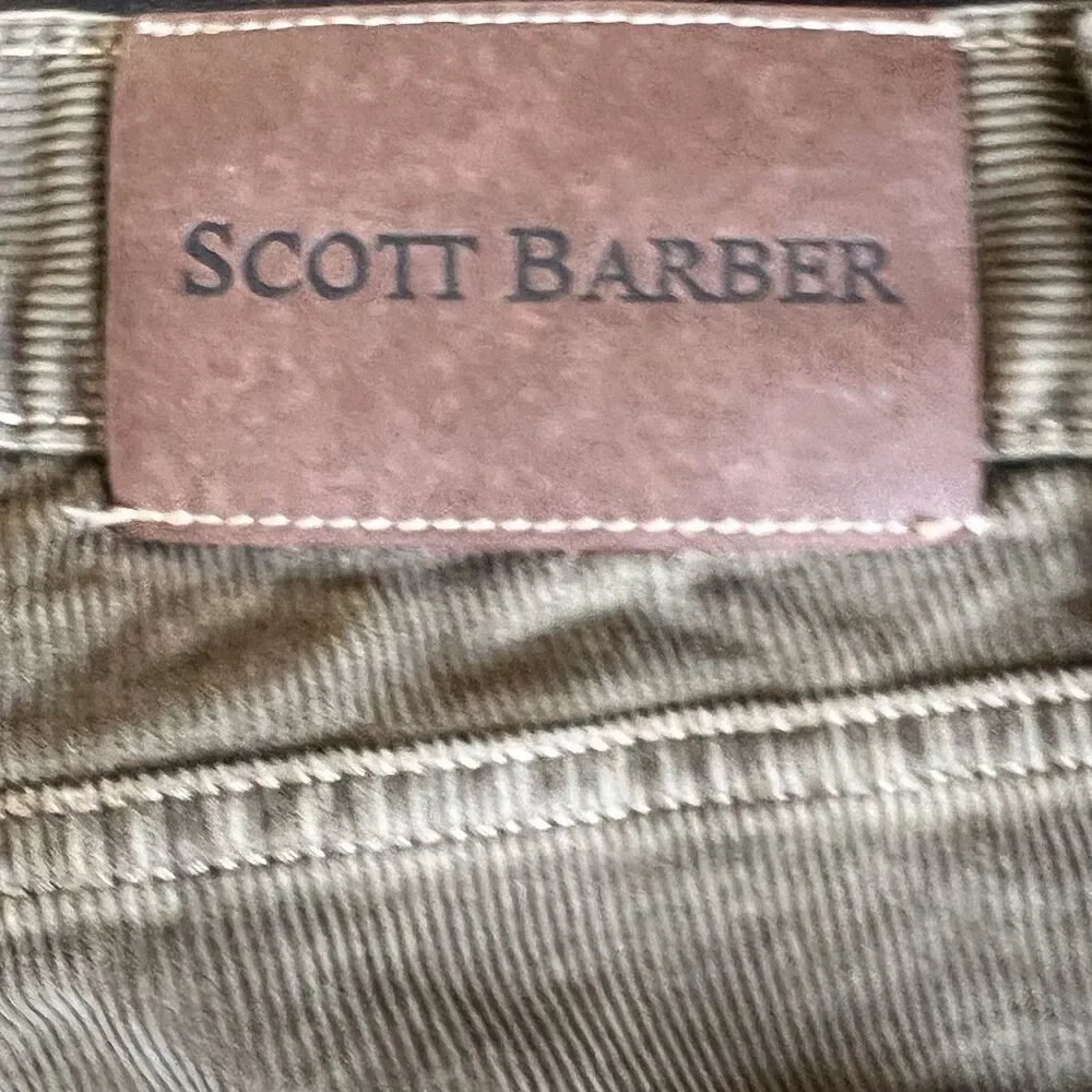 Scott‎ Barber Caspio Five Pocket Jean Cut Corduroy Pants 35 Camel Color